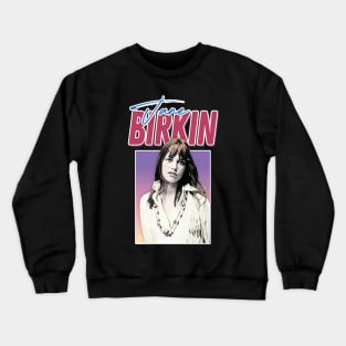 Jane Birkin / Retro Francophile Design Crewneck Sweatshirt